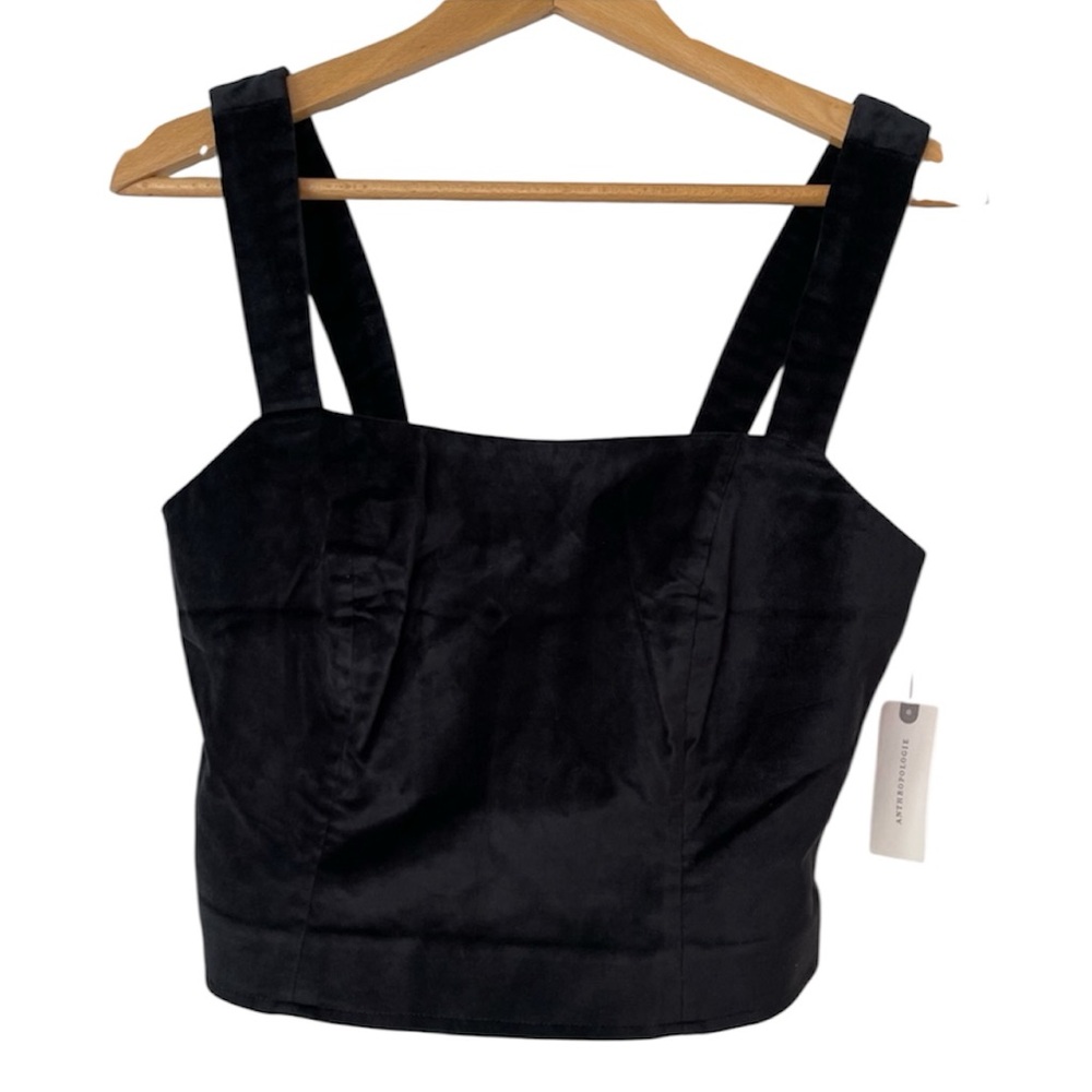 Anthropologie Maeve Cropped Velvet Tank Emmanuelle NWT Women’s Size 2